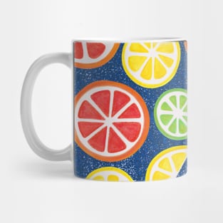 Vitamin C Super Boost - Citric Fruits on Blue Mug